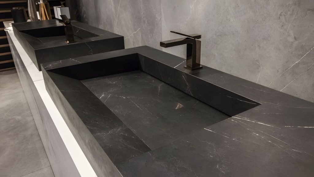 Sintered Stone Basin Sink Application - Linx Sintered