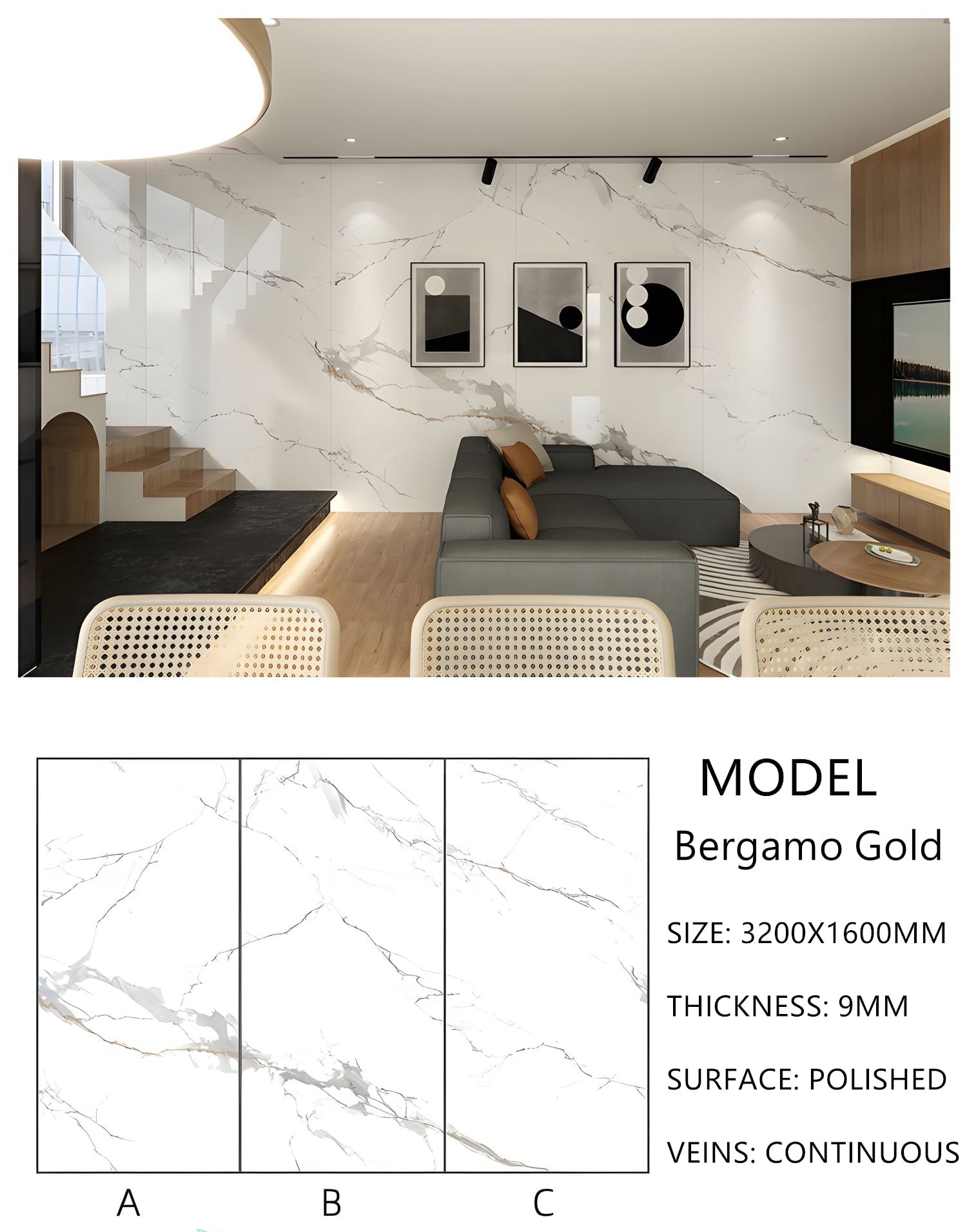 10. Sintered Stone Bergamo Gold