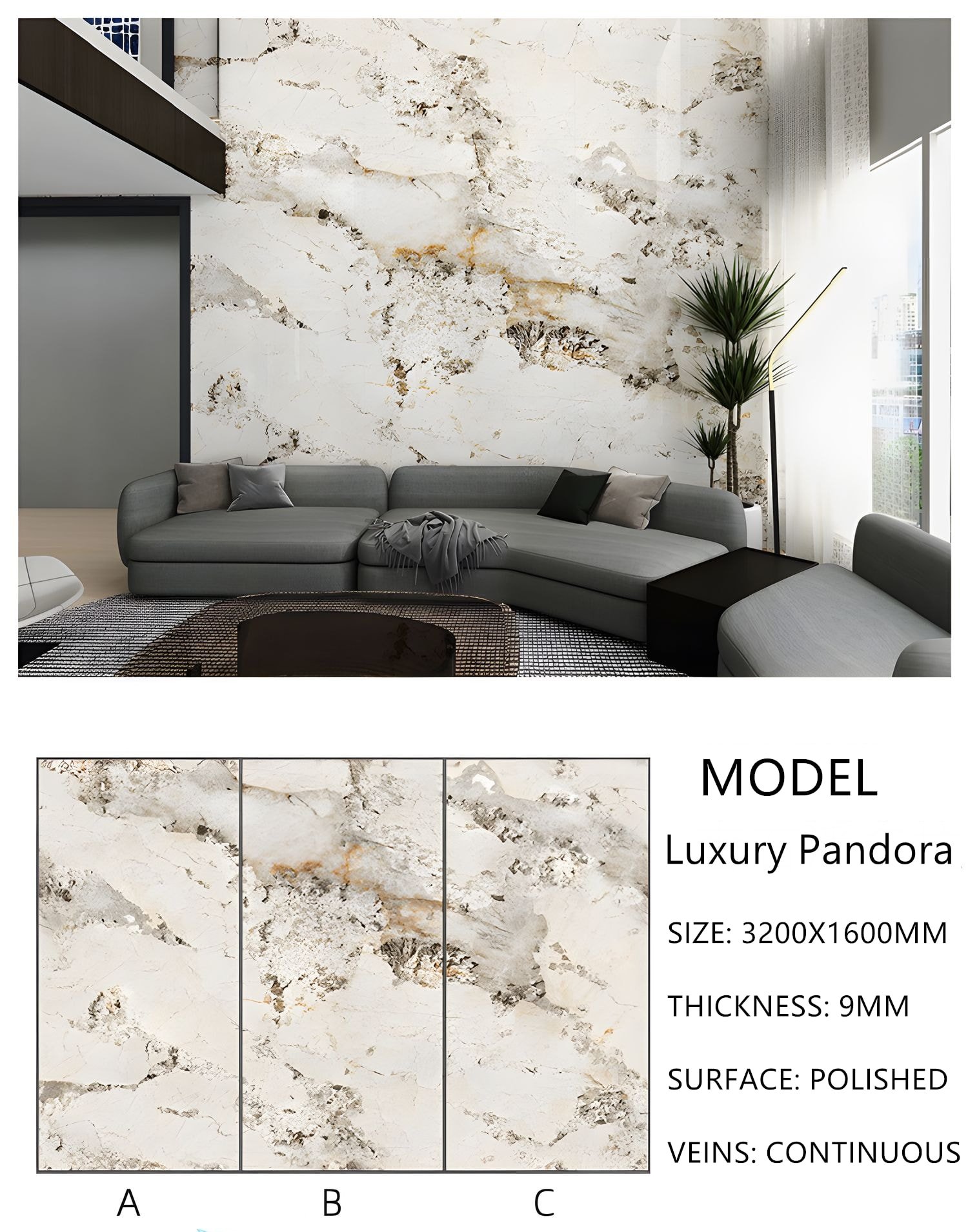 19. Sintered Stone Luxury Pandora