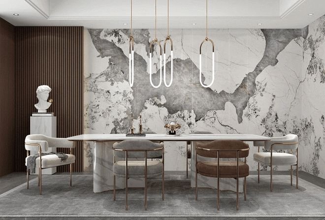 Background Decoration With Sintered Stone Slabs