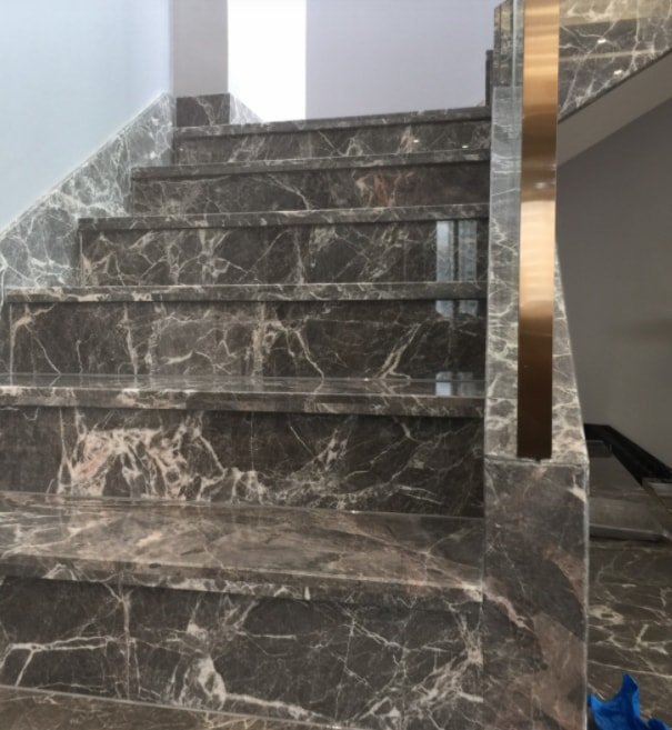 Double sided Step Sintered Stone Stairs